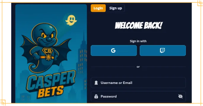 Casper Bets Casino Registratie banner